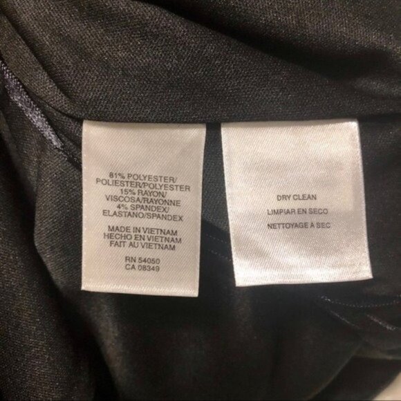 Evan Picone Gray Ruffled V-Neck Sheath Dress with Belt 10 Medium - Picture 8 of 9